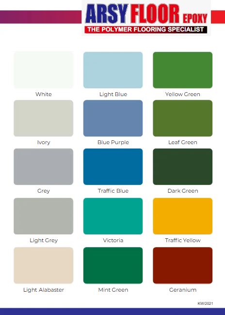 Berbagai macam pilihan warna @arsyfloor epoxy lantai